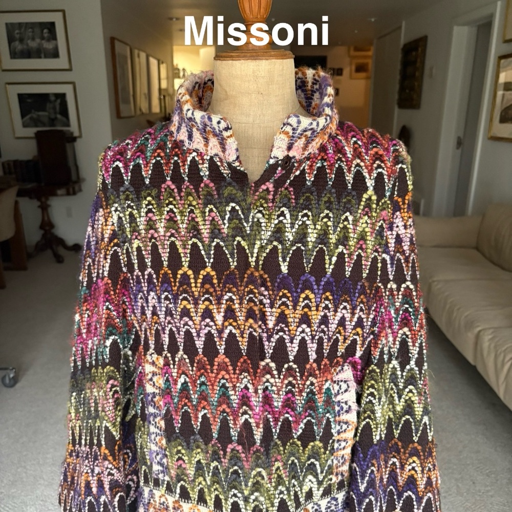 Vintage Missoni Multicolor Knit Jacket - Picture 5 of 5
